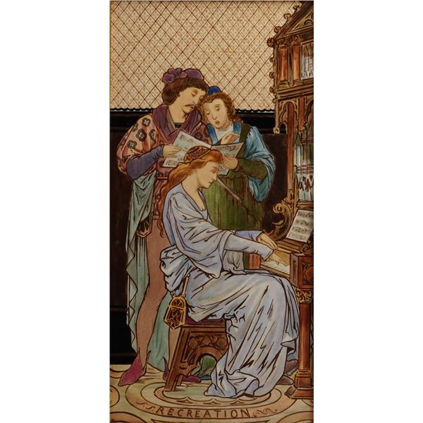 W. T Copeland  & Sons Framed Tile Panel, Recreation