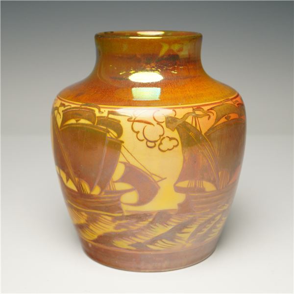 Pilkington's Lancastrian William Salter Mycock Lustre Galleon Vase
