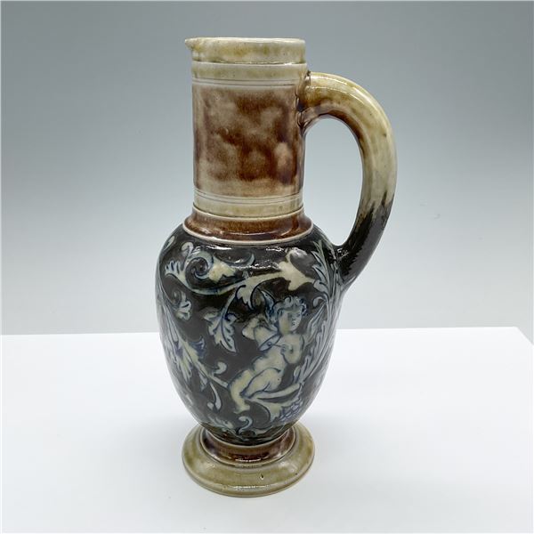 Antique Martin Brothers Stoneware Putti Pitcher