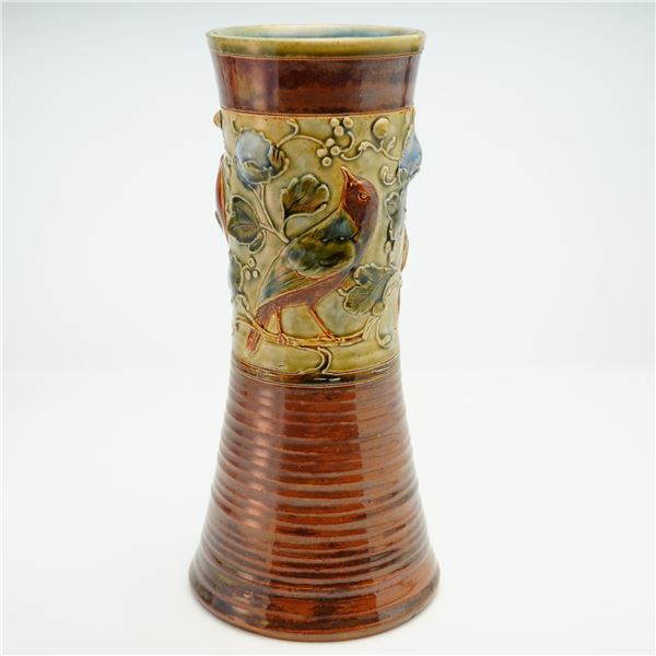 Doulton Lambeth Mark V. Marshall Stoneware Bird Vase