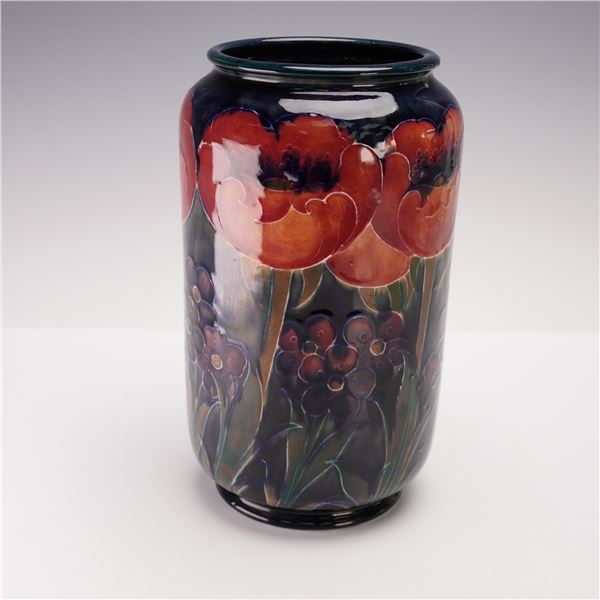 William Moorcroft Pottery Flambe Vase, Big Poppy