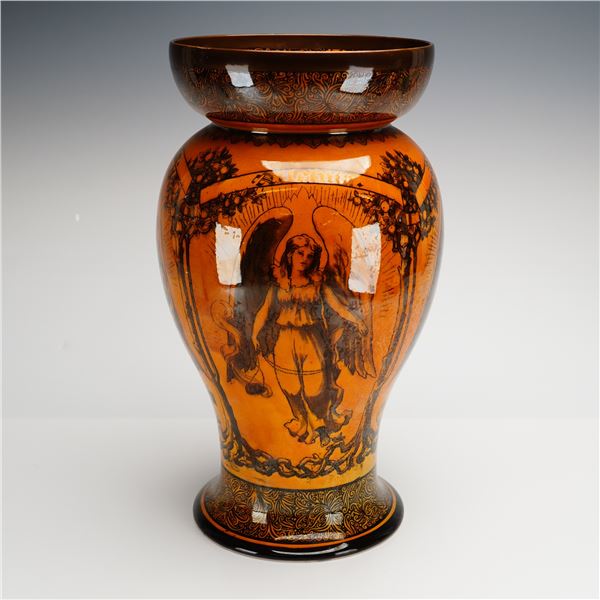 Doulton Burslem Morrisian Ware Angels Vase