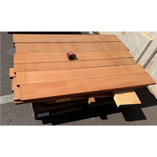 Pallet Multiple Ribbon Sapele Lengths, Misc Lengths to 60"L