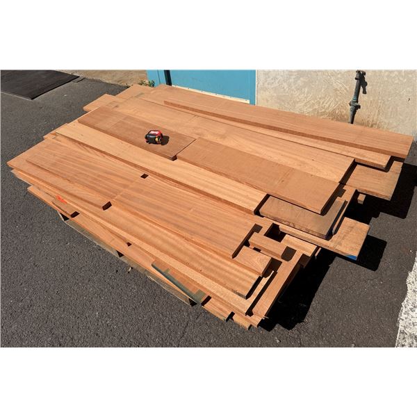 Pallet Multiple African Mahogany Lengths, Misc Sizes to 72"L