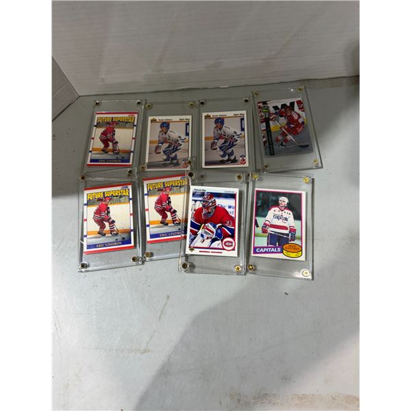 Eric lindros, Patrick roy, Mike gartner and other hockey cards