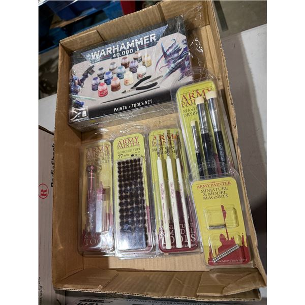 Warhammer and the army painter crafting supplies