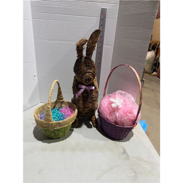Easter baskets and bunny