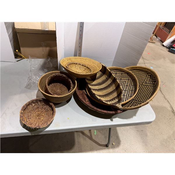 Baskets and trays some from 10,000 villages