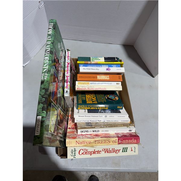 Books Bird book, mammal books, minerals, and rocks, tropical, rainforest, etc.