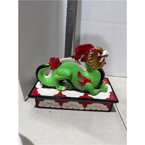 Japanese zodiac or Chinese dragon box 10.5" x 5" x 8.25