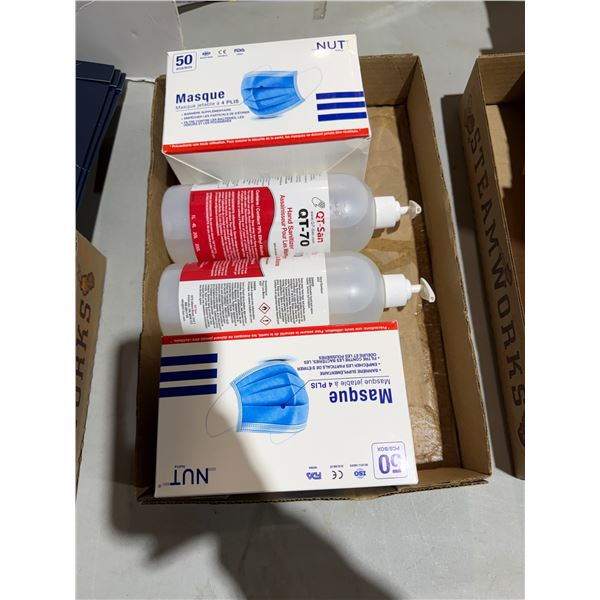 Hand sanitizer and disposable mask