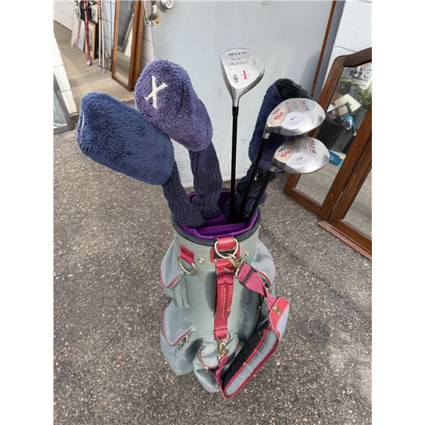 Golf clubs and bag