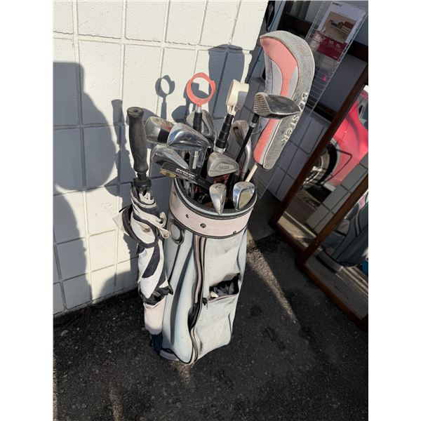 Golf clubs and bag