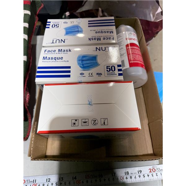 Hand sanitizer and disposable mask