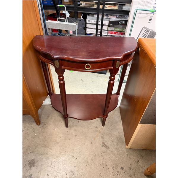 Accent table measures 30 1/2" x 15 1/2" x 30" tall