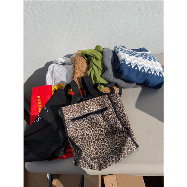 Large medium clothing and bags