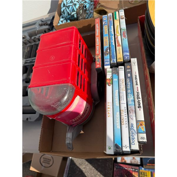 Tonka horse trailer and DVDs