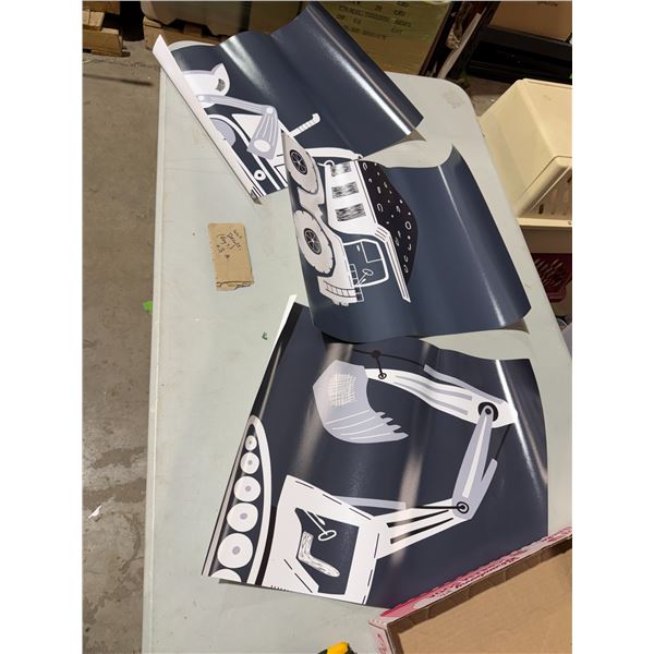 Three piece wall decals