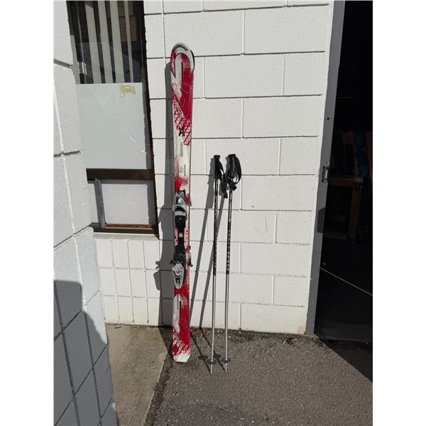 K2 skis, and ski poles