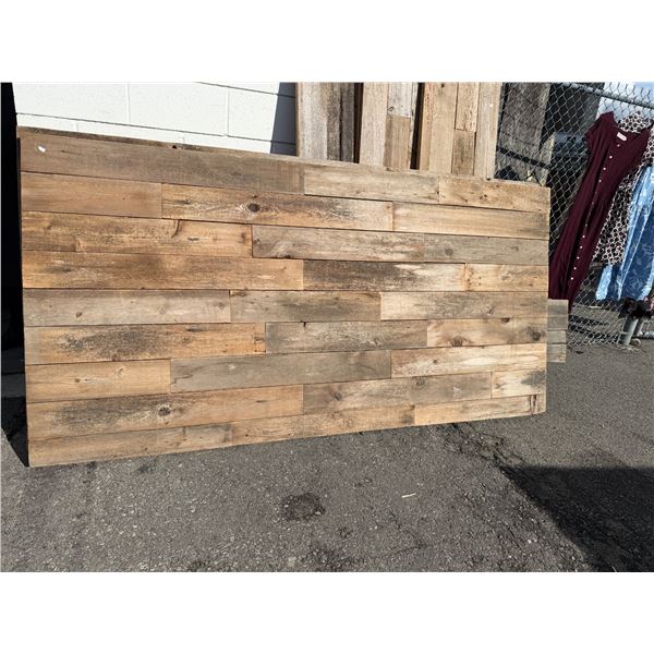 Rustic Barnwood measures set up 8 feet by 4 feet