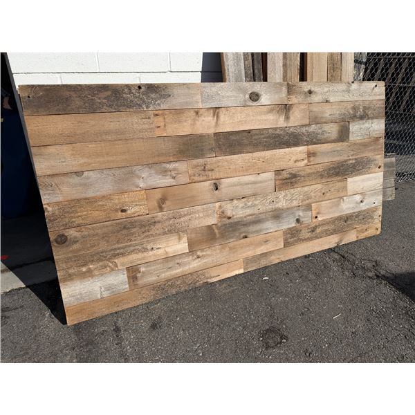 Rustic Barnwood measures set up 8 feet by 4 feet