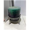 Image 1 : Three wick candle with stand