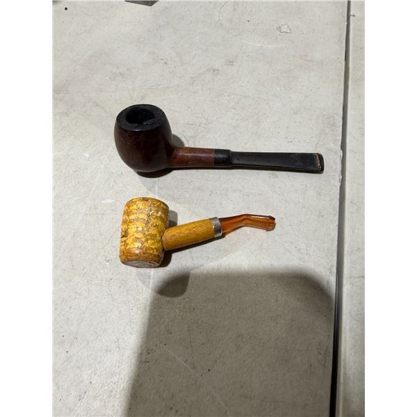British empire made pipe and PUESCHERS corncob pipe