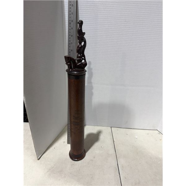 vintage Batak medicine container and calendar from Sumatra, Indonesia,