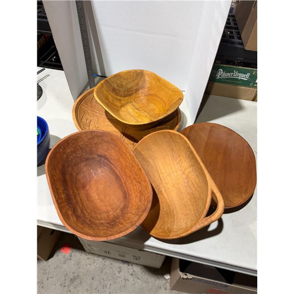 Wood carved bowls