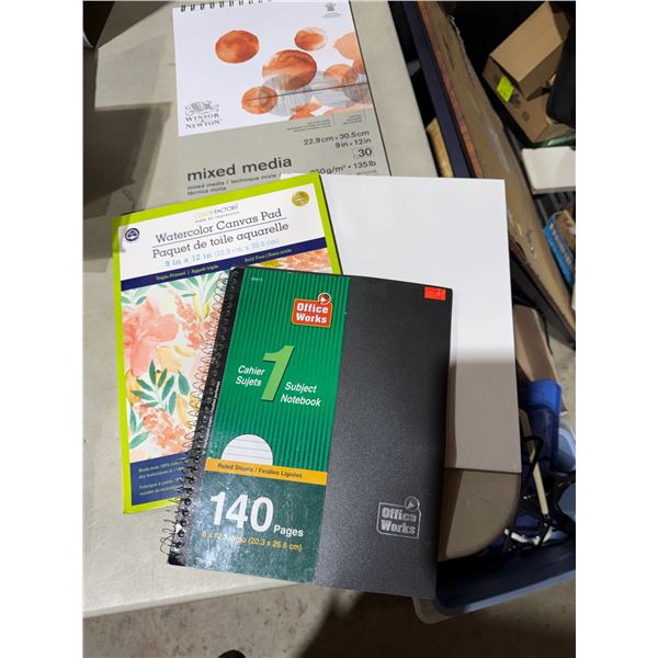 Mixed media, watercolor, canvas, and other