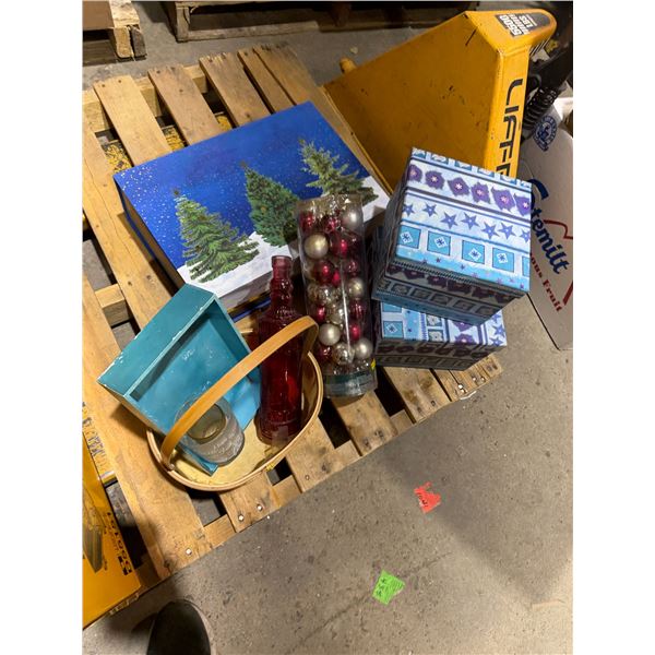 Christmas boxes and decor