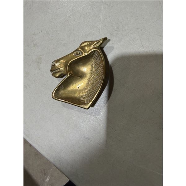Brass horse dish