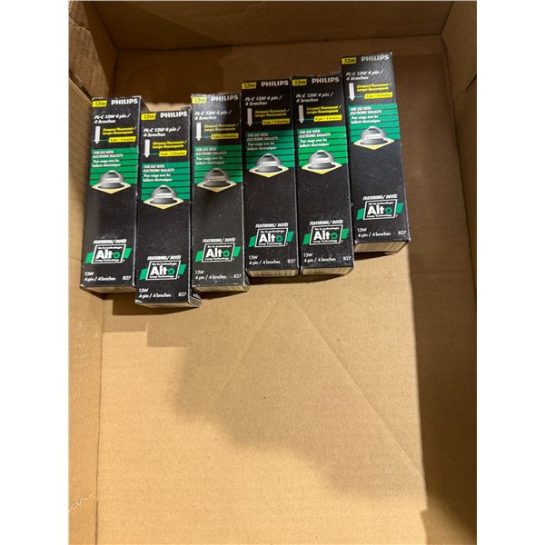 Phillips 13 W compact, fluorescent light bulbs