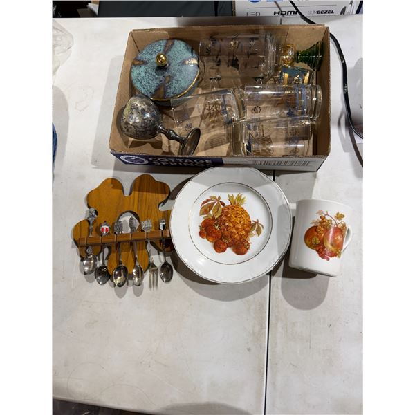 Vintage glasses, etc.