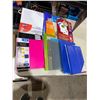 Image 1 : Notebooks, binders, intent, paper, graph paper, etc.