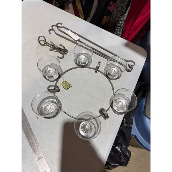 Danish iron hanging Candle Holder