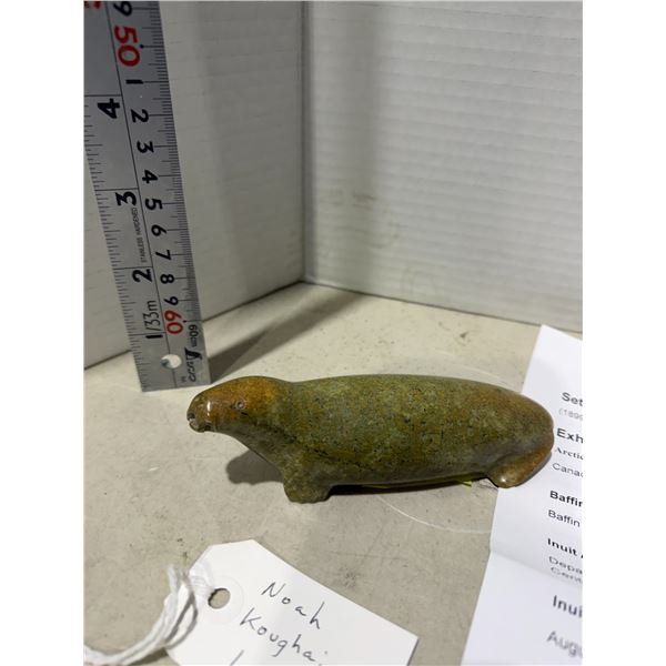 Noah KOUGHAJUKE Inuit soapstone seal