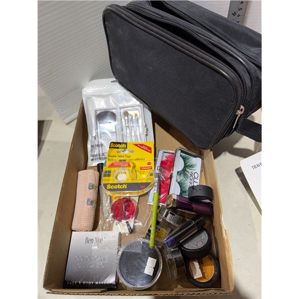 Make up bag and health and beauty products