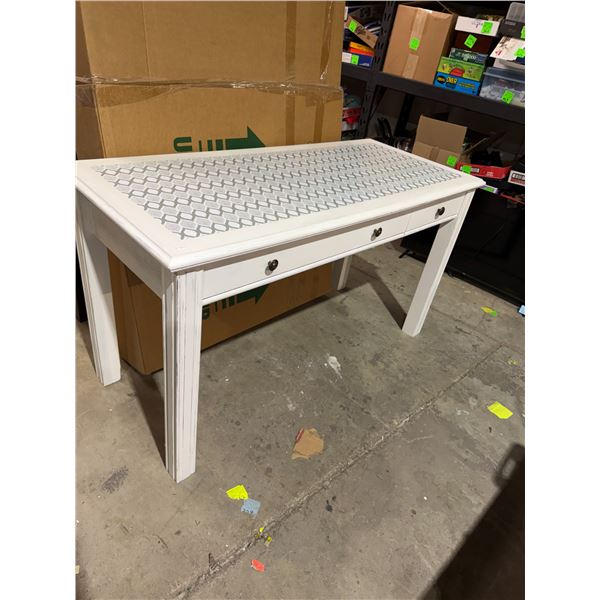 Desk measures 53 1/2" x 23 1/2" x 30" tall