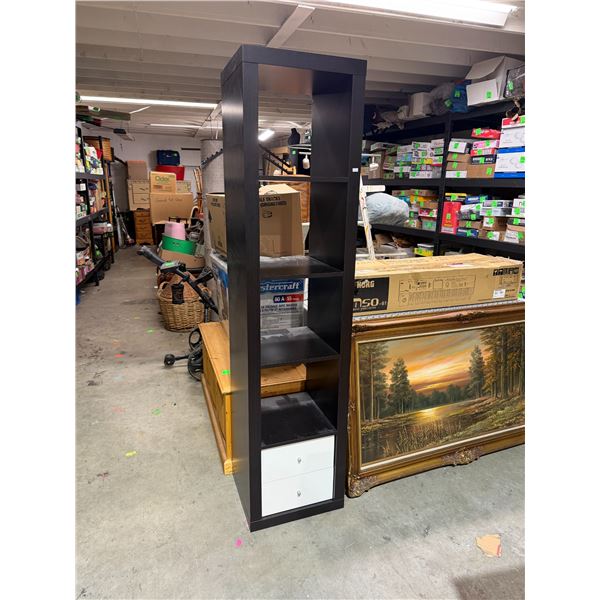 Shelf measures 17 1/4" x 15 1/2"x 72 1/2 inches tall