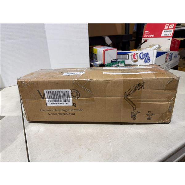 VIVO pneumatic arm, single Ultra Wide monitor desk