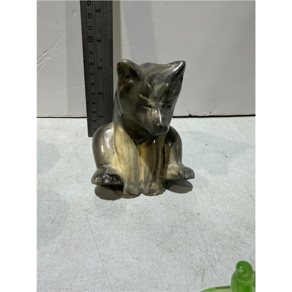 Carved signed figure