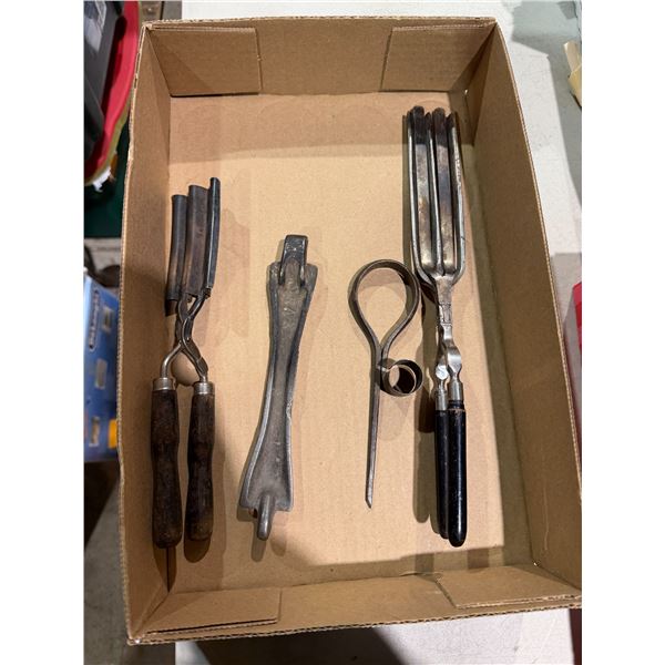 Antique hair, dresser items