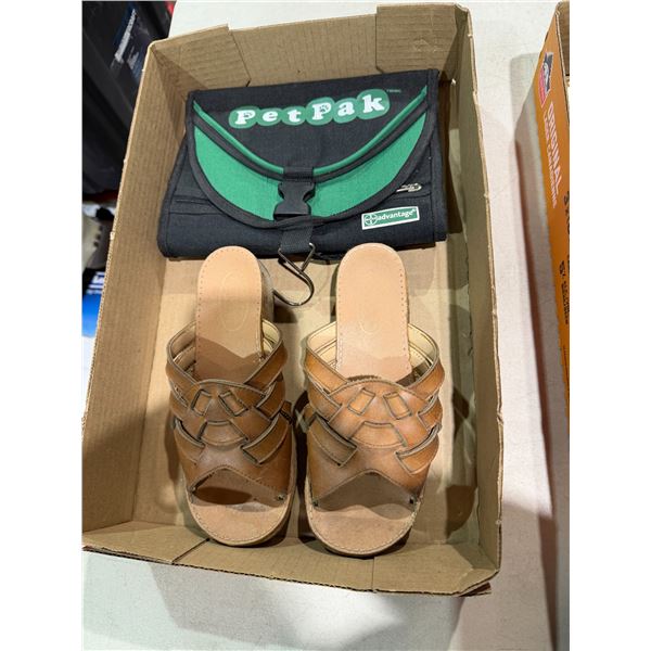 Pet packs and shoes size not shown