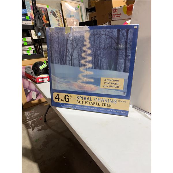 Spiral chasing adjustable tree