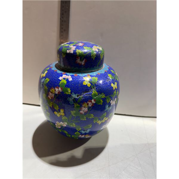 vintage Chinese cloisonné ginger jar