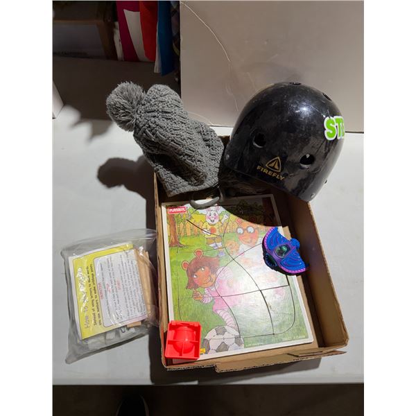 Arthur puzzle, cribs helmet and other