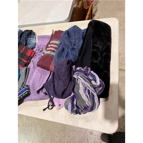 Scarves mitts head warmers