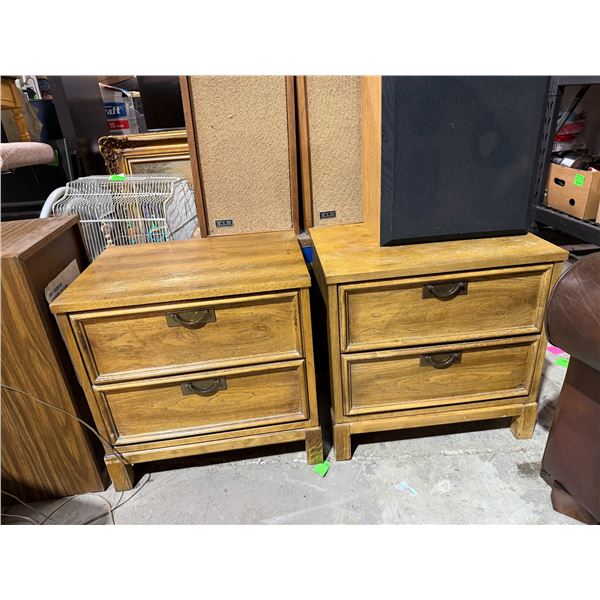 MCM nightstands each measures 22" x 16" x 22" tall