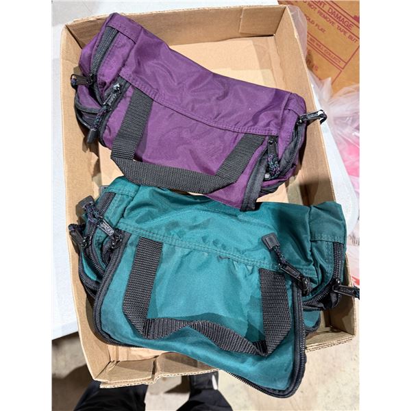 L. L. BEAN travel bags.